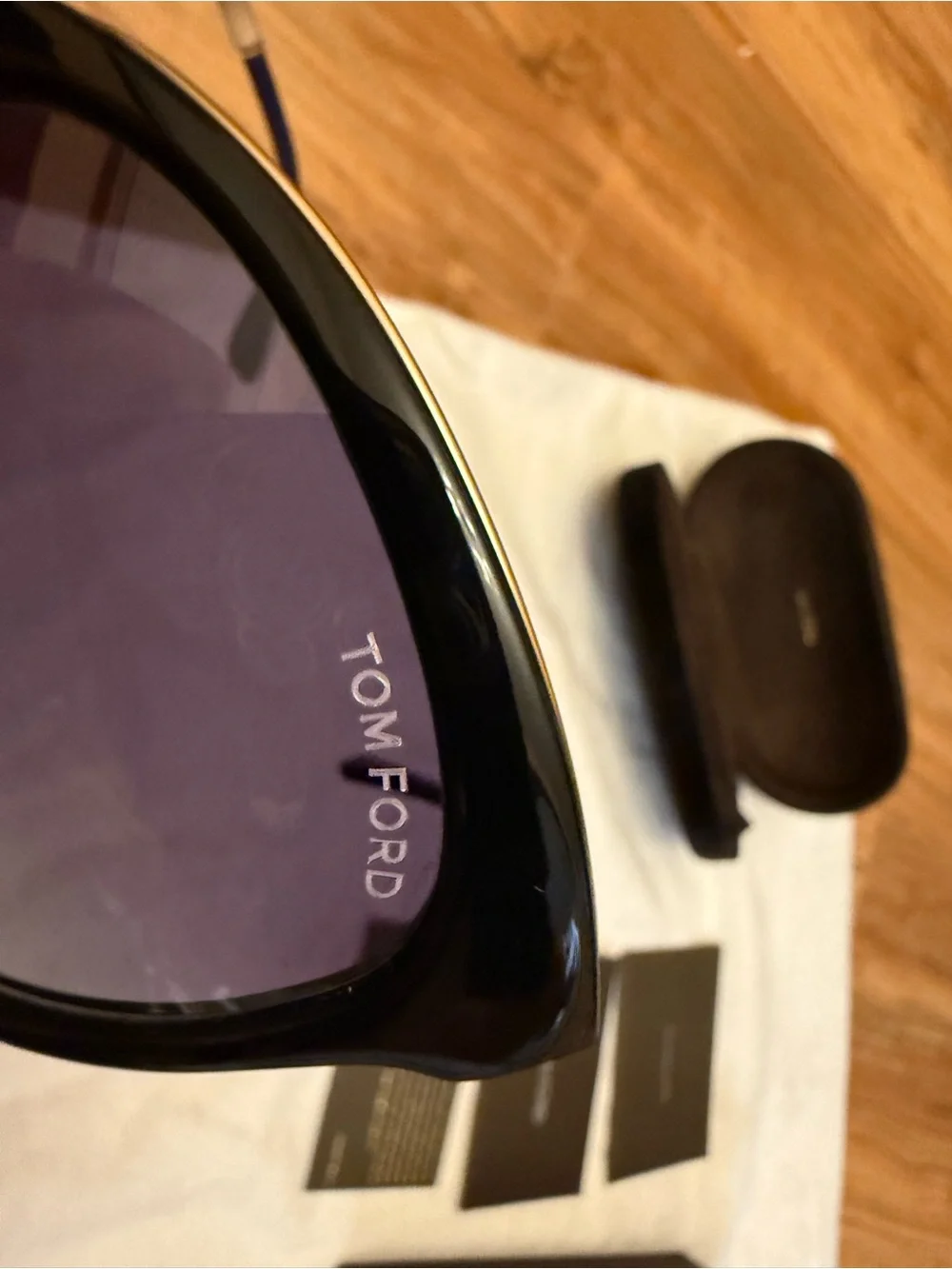Tom Ford Emma Black Frame Sunglasses with Gray Gradient Lenses